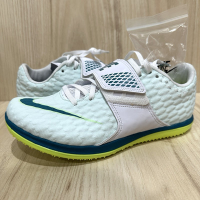 Nike High Jump Elite Track Spikes Mens 5  White Green Bright Spruce FZ9636-100