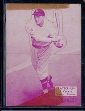 1934-36 Batter Up #32 Joe Cronin Senators Tape Staining POOR LOOK!