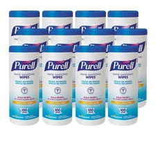 Purell 911112CT Premoistened Hand Sanitizing Wipes - White (12/Carton) New