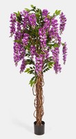 Artplants Deko Goldregenbaum Lila, 975 BläTter, 35 BlüTen, 180Cm