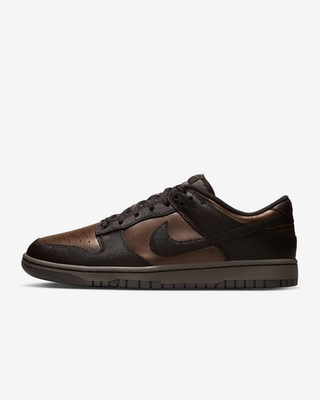 New Nike Dunk Low Retro PRM Shoes - iron Stone/ Velvet Brown