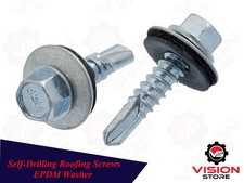 SELF DRILLING TEK SCREWS WITH EPDM SEALING WASHER ROOFING CLADDING SHEET SCREW