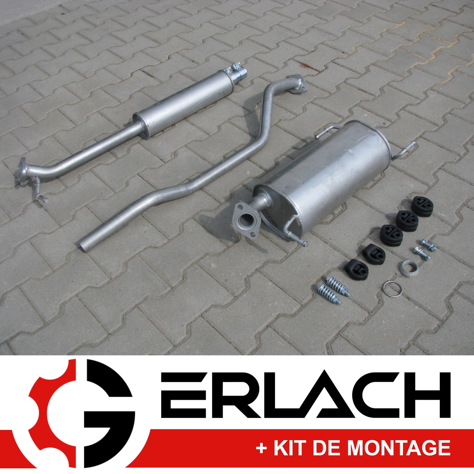 Silencieux echappement pour Opel Agila B et Suzuki Splash 1.0 depuis 2007