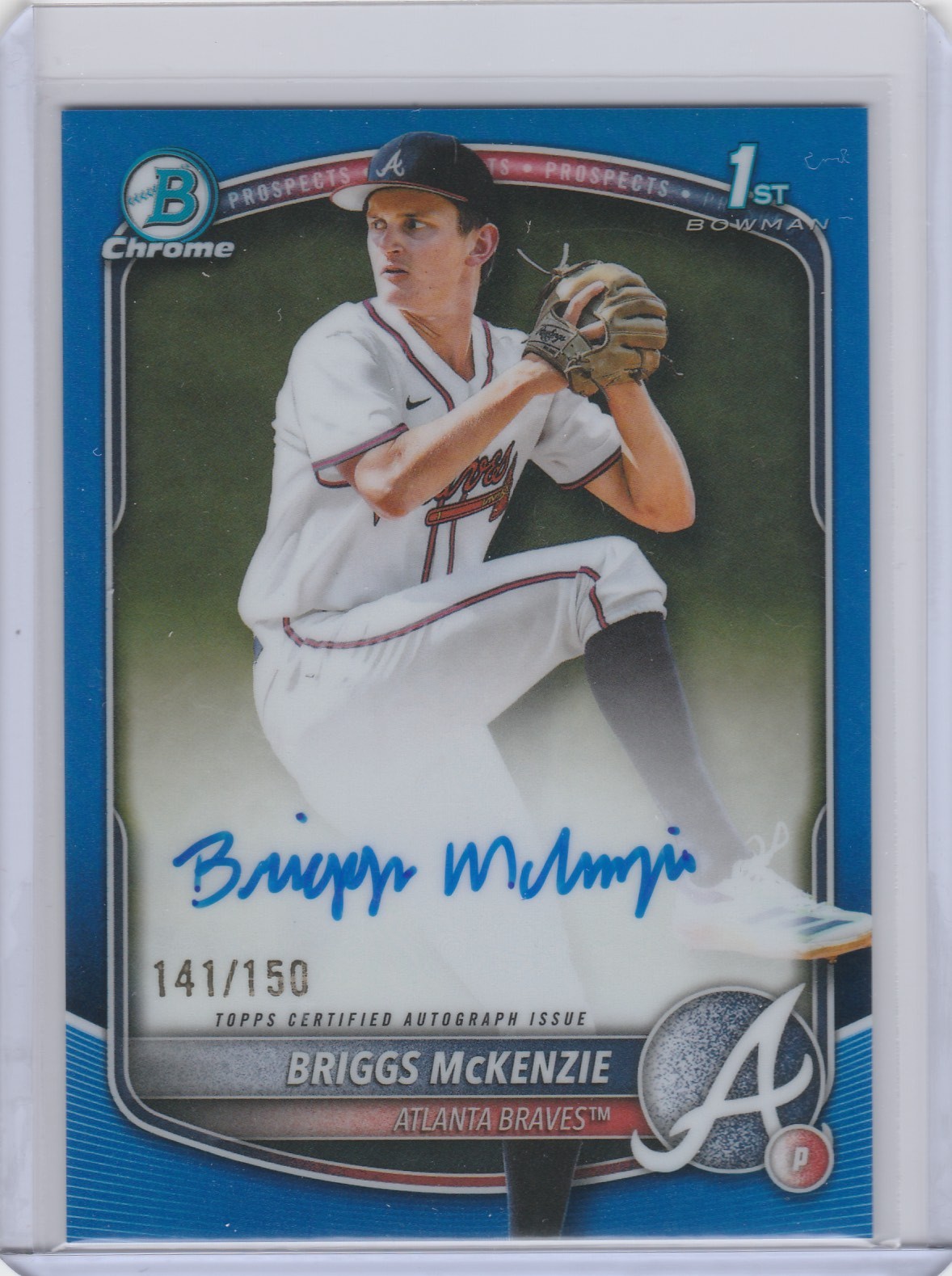 2025 Bowman Draft Chrome Autographs Briggs Mckenzie #CPA-BM Blue 141/150