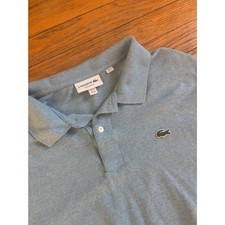 Lacoste Classic Fit Polo Shirt Mens 3XL Light Blue Short Sleeve
