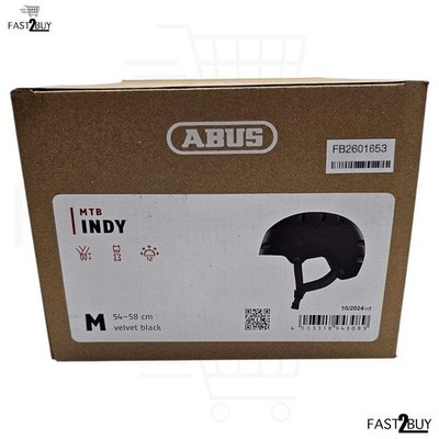 ABUS Indy Urban Fahrradhelm M 54-58cm Samtschwarz MTB Schutz