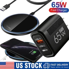 65W Wireless Fast Charger Charging Pad Dock For iPhone Samsung Google Phones