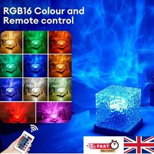 Galaxy Projector Lamp Ocean Wave Night Light 16 Colour Mood Cube with Remote