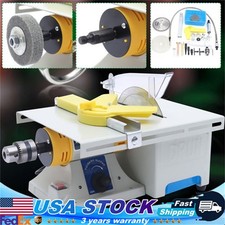 Mini Gem Grinding Polishing Machine Table Rock Saw Jewelry Lapidary Equipment US