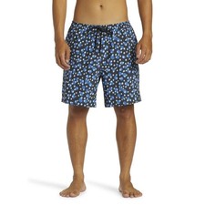 NWT Quiksilver Mens Black Blue Printed Surfsilk Mix Volley 17NB Boardshorts Sz L