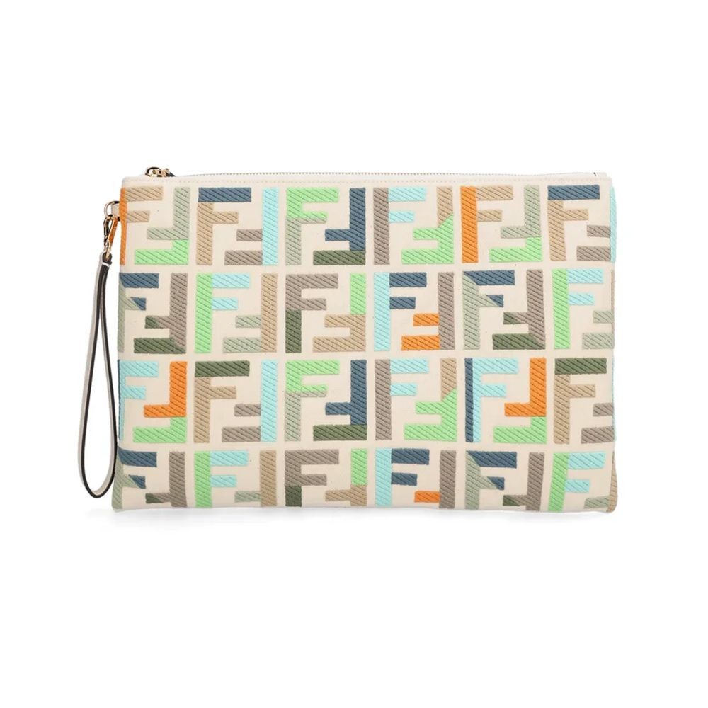 Fendi FF Logo Flat Large Clutch Bag 8N0178 AJB8 F1LA3 51106243 [P]