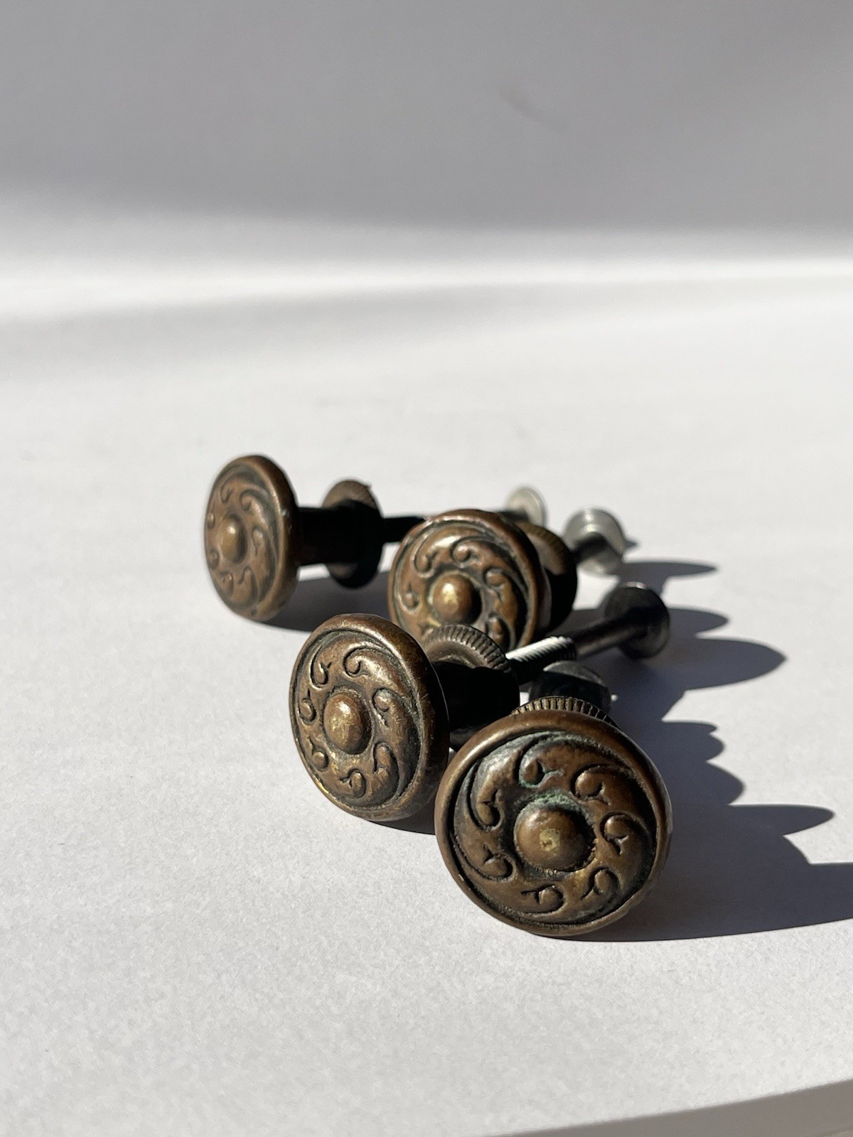 Antique 1900’s Monaco by Corbin Cabinet Hardware. Two Pair.