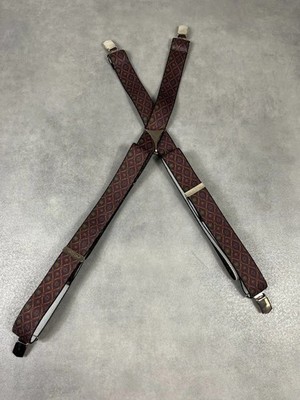 Vintage Unisex Klammer Hosenträger mehrfarbige Muster Ref: 1153