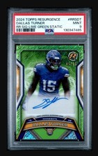 Marketplace image: 24 Topps Resurgence Signed Dallas Turner  Lime Green SuperFractor #/1 5 PSA 9