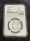 1957 50c Franklin Half Dollar NGC PF68 Proof 90% Silver