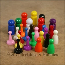 NEW Set of 27 Variety Board Game Pawns - 9 Standard 10 Halma 8 Ball Pawn Pieces