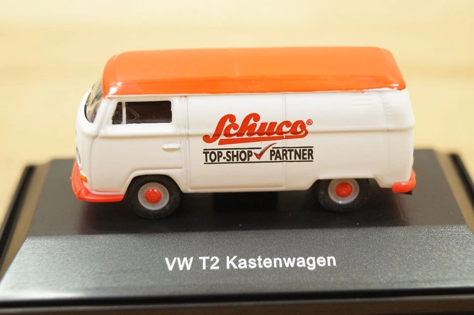 Ho 1:87 Schuco 45 256 6700 VW T2 " Diba " Rosso/Bianco Sondermodell Nuovo Ovp - Immagine 3 di 4