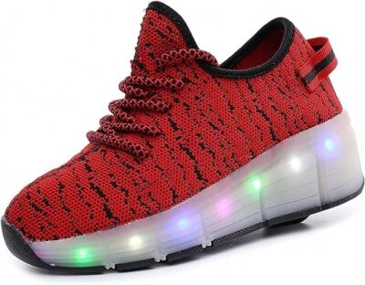 Wheel Heels Kids Led Roller Shoes Single Wheels Retractable Skateboarding