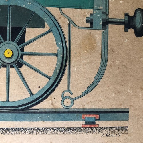 J. Mallet — Locomotive à air comprimé — aquarelle et encre sur papier — c. 1880. - Bild 7 von 10