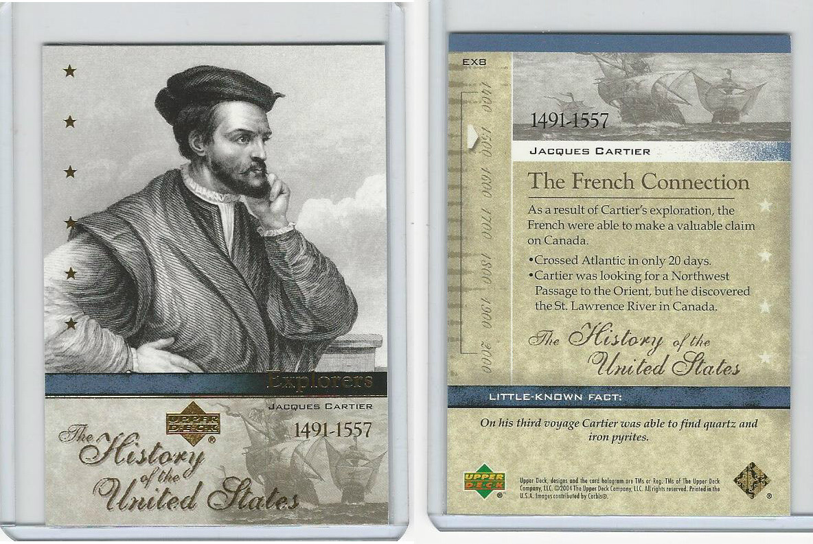 Jacques Cartier Timeline 2004 Upper Deck, History Of USA, # EX8