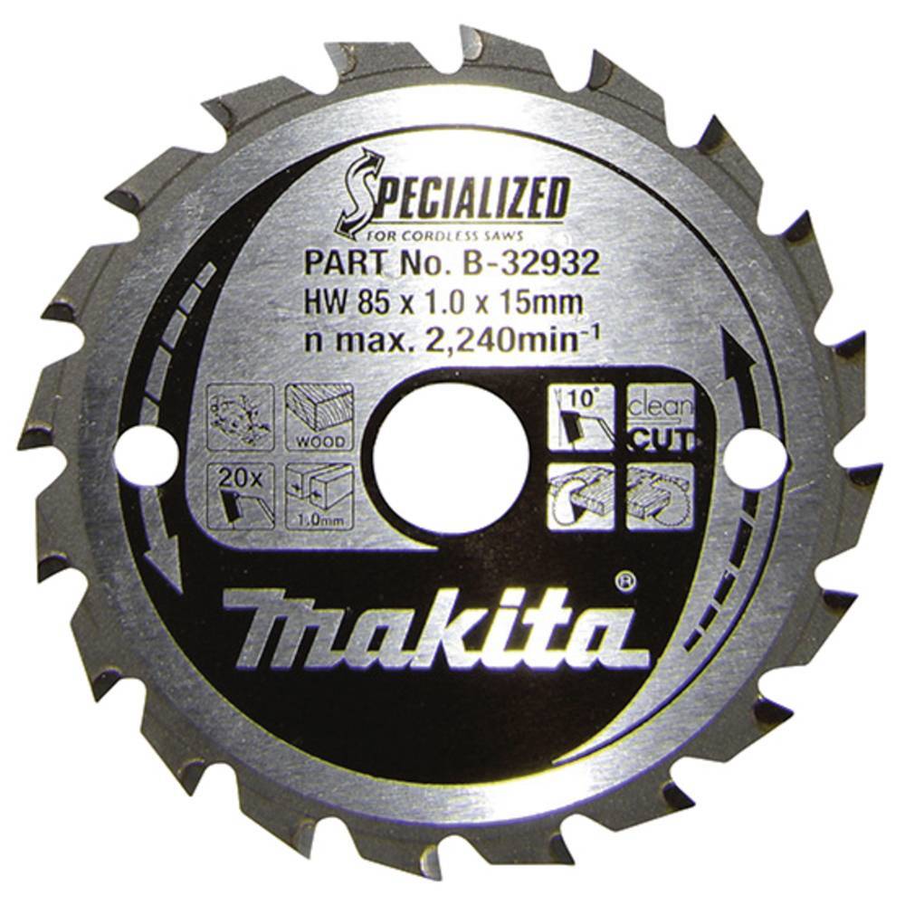 Makita SPECIALIZED B-32932 Lama circolare in metallo duro 85 x 15 x 0.7 mm