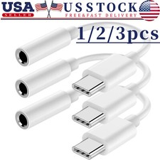1-3 x USB-C Type C to 3.5mm AUX Headphone Jack Adapter Lot For iPhone 15/Android