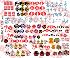 1/18 Custom Tattoos: GI Joe variety pack - Waterslide Decals