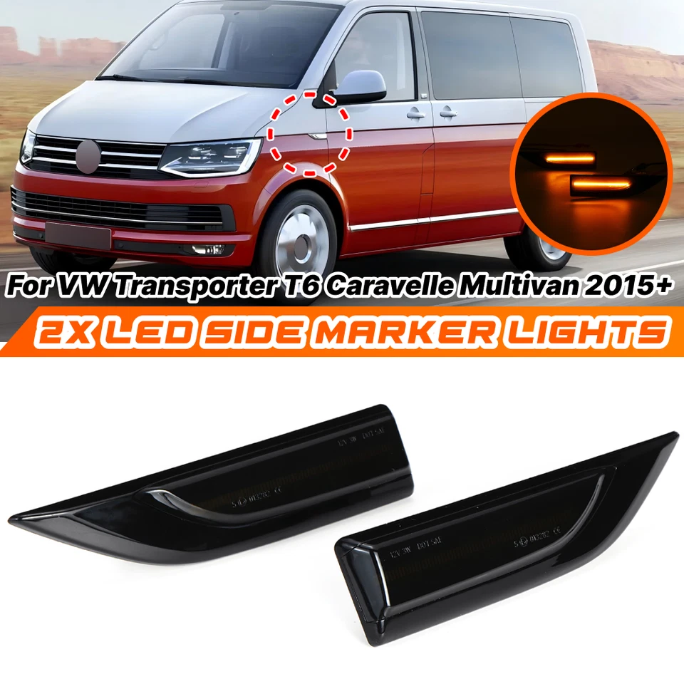 2X  Seitenblinker Blinker Schwarz für T6  Transporter Multivan 2015-2019 - Bild 2 von 4
