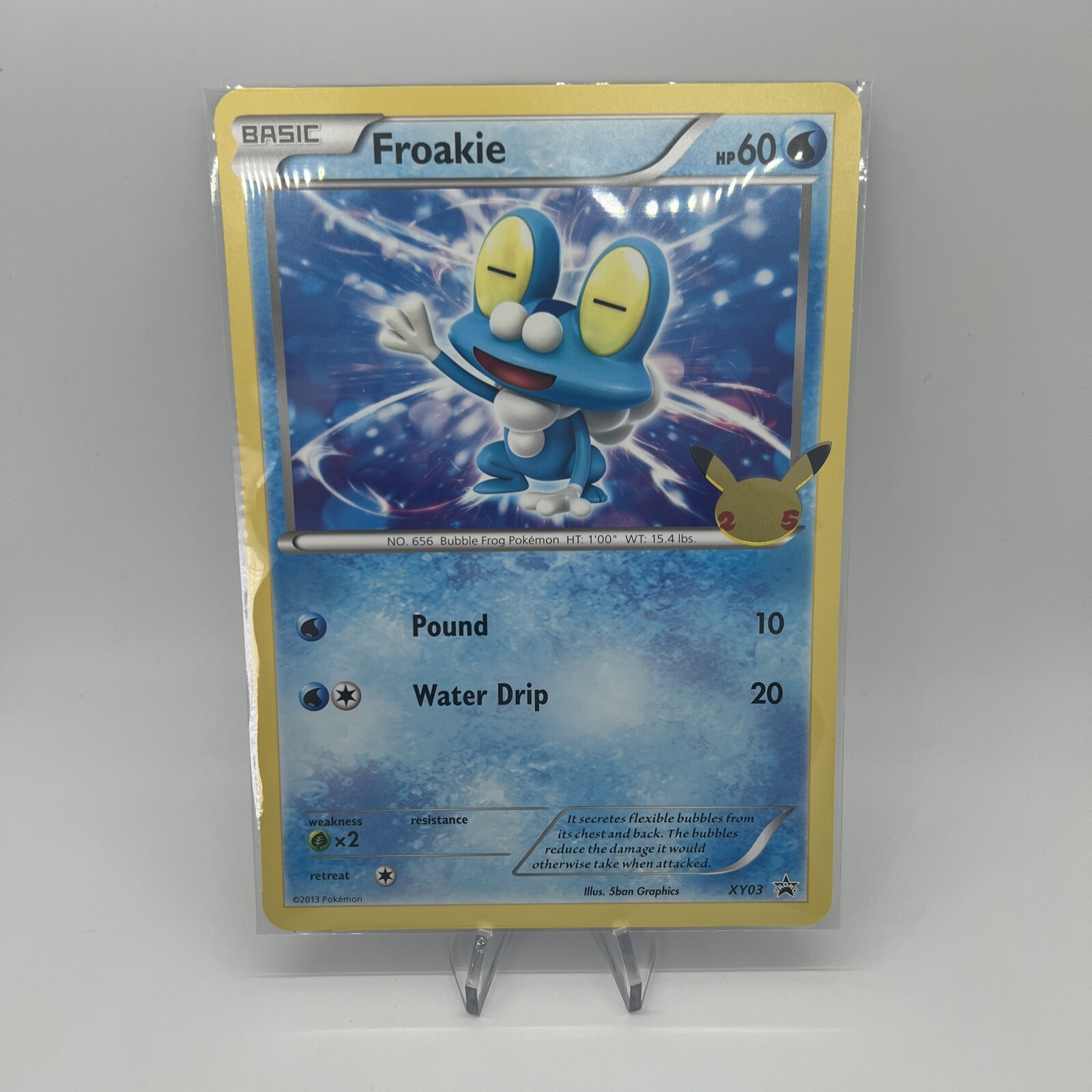 Froakie XY03- JUMBO- Oversized Black Star Promo Pokemon Card- NM