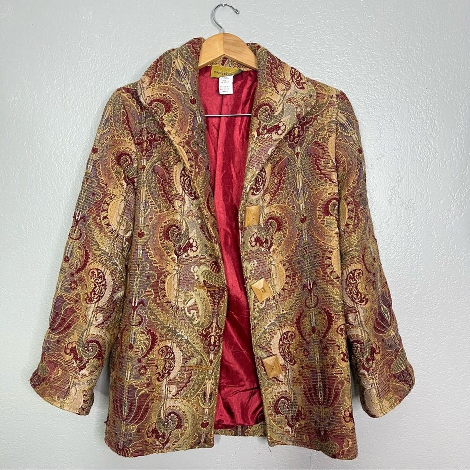 Giacca arazzo pony dipinto vintage taglia small