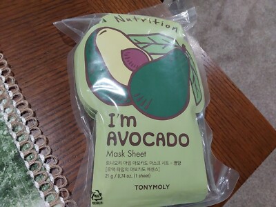 TONYMOLY TONY MOLY I'M AVOCADO NUTRITION Mask 10 Sheets FL SZ NEW FREE SHIP!