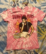 Bruno Mars Tie Dye T Shirt M Black 2014 Moonshine Jungle Tour Music Concert EUC
