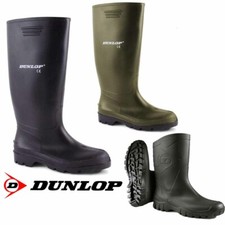 Mens Dunlop Hunting Waterproof Walking Wellies Rain Festival Wellington Boots UK