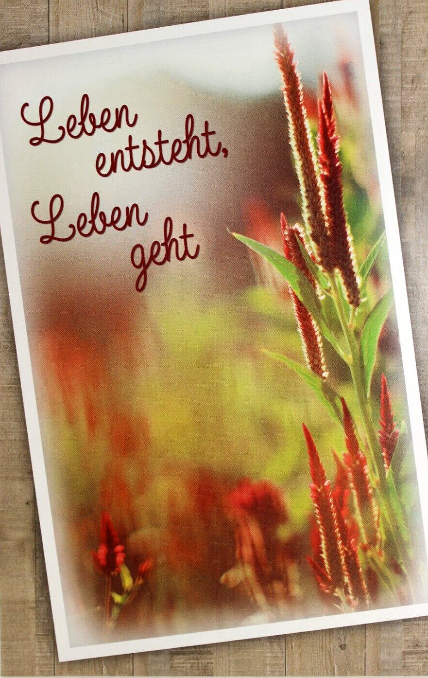 Hallmark Beileidskarte geblümt Karte Trauerkarte Anteilnahme Kondolenzkarte Text