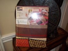 NIP Meradiso Reversible Multi-Color Squares Striped King Duvet Cover  Shams 3pc