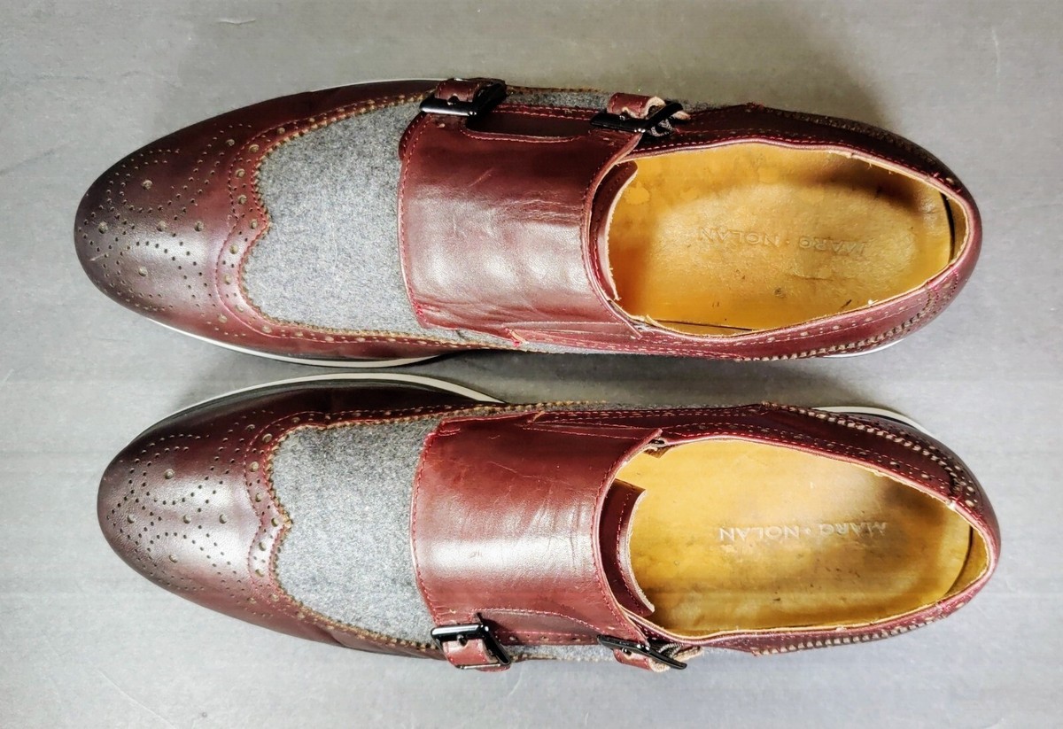 Marc Nolan Palmer Burgundy Leather Monkstrap Sneakers MARC NOLAN  main image 2