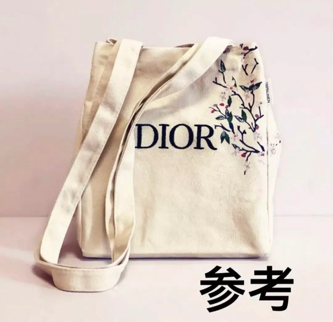 Sac fourre tout Dior lin blanc cassé 25cm×22cm×10cm cadeau VIP