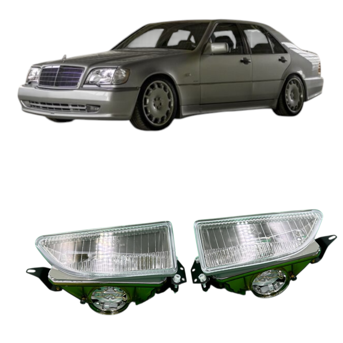 For Mercedes Genuine-Quality AMG Fog Light Set for W140 AMG Bumper
