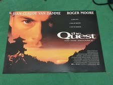 The Quest Jean-Claude Van Damme Roger Moore Mini quad poster original cinema