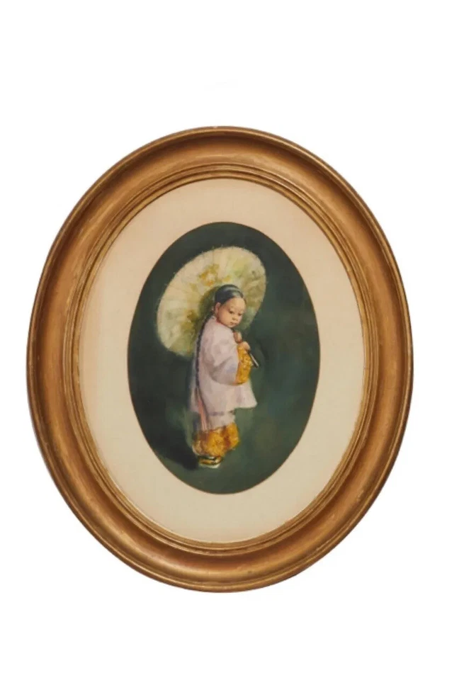 Orig. "Esther Hunt - Pos Firmado - Artista Listado - Acuarela ~ 14 x 17"" - Enmarcado" Foto 3 de 4