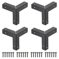 4 StüCk Metallbox Eckenschutz Kantenschutz 33X33X33Mm Schwarz