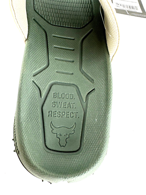 Under Armour UA Project Rock SL 2.0 Slides - Green/Beige  display picture 2