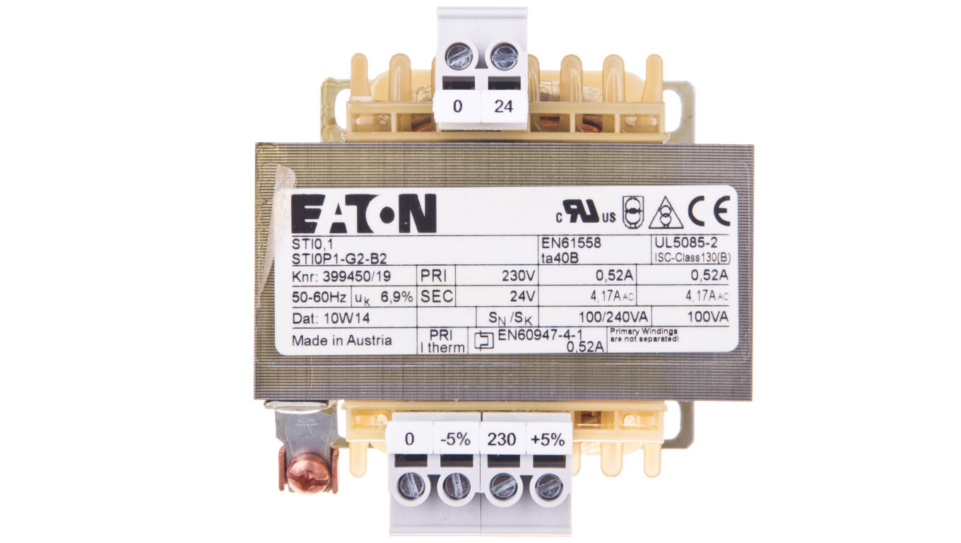 1-phase transformer 100VA 230/24V STI0.1(230/24) 046629 /T2UK