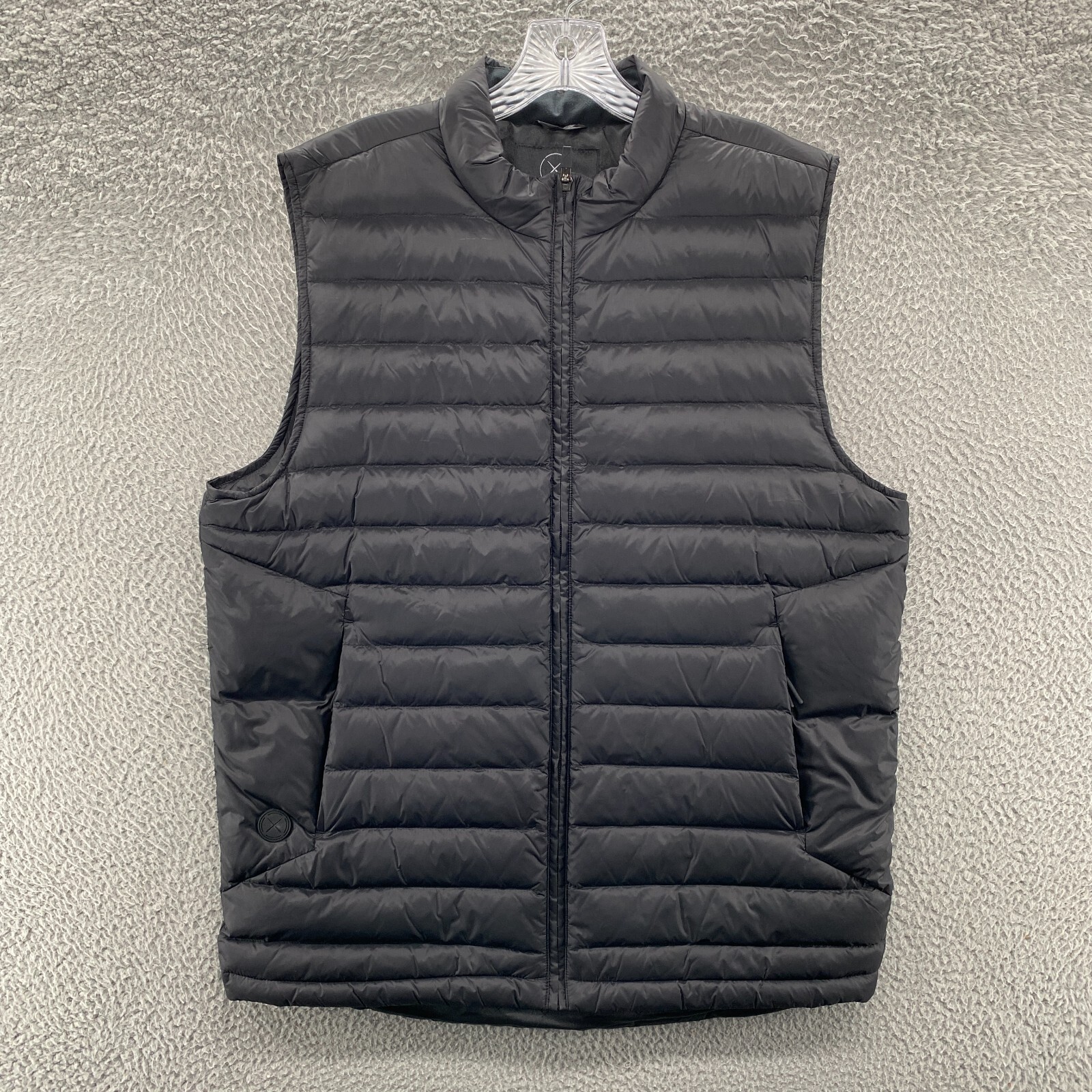 Chaleco Cuts Para Hombres Grande L Negro Relleno Aislado Chaleco Eléctrico Chaqueta Puffer $175