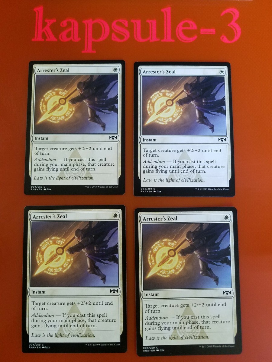 4x Arrester's Zeal (LP-NM) | Ravnica Allegiance | MTG Magic Cards | eBay