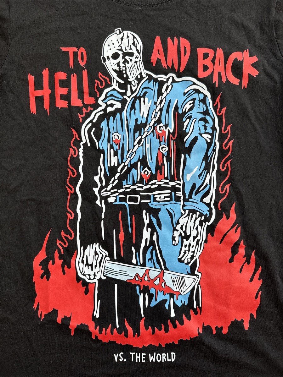 WARREN LOTAS JASON VS THE WORLD TO HELL AND BACK BLACK SHIRT L