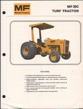 Massey Ferguson "MF 20C" Turf Tractor Brochure Leaflet