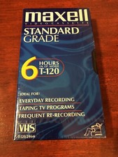Maxwell Sealed VHS Tapes Standard Grade 6 Hours LOT OF 2