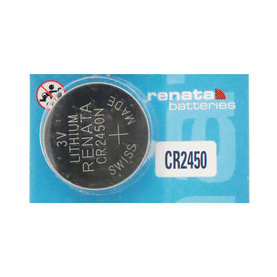 8-Pack CR2450 Renata 3 Volt Lithium Coin Cell Batteries