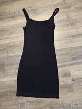 Aritzia Wilfred Free Murdock Stretchy Ribbed Tank Midi Dress, Size XS, Black